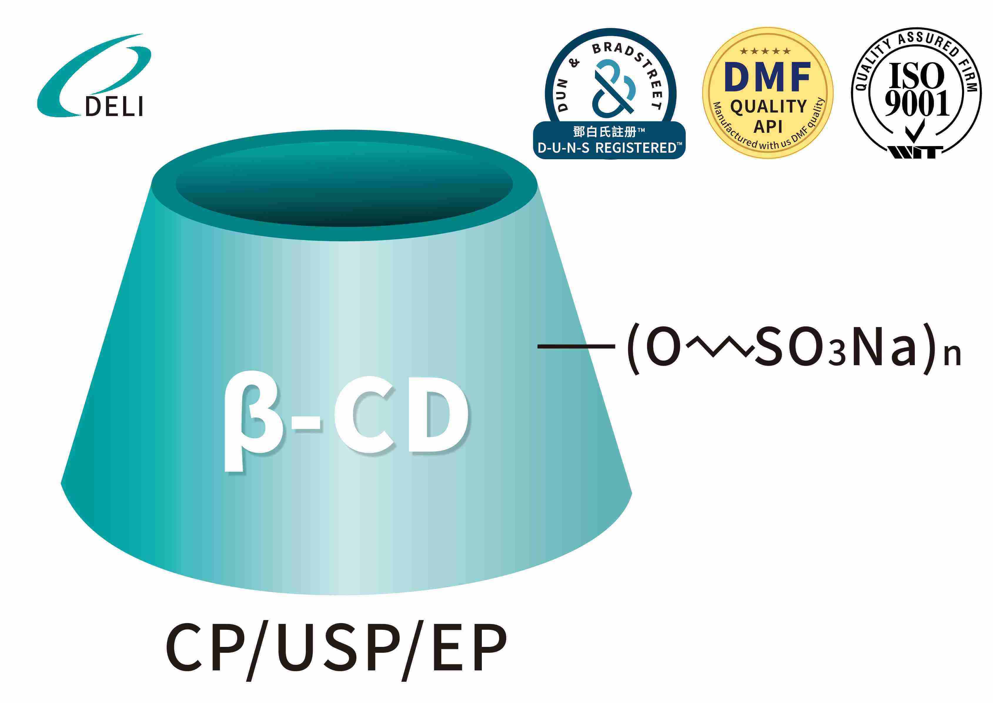 Betadex Sulfobutil Eter Sodio CAS NO 182410-00-0 Injekzioa